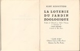 La Loterie du Jardin Zoologique - Fiat Modes. ( Tirage numéroté sur alfama ).. Kurt Schwitters - Max Ernst.