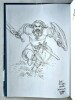 Arthur, une Epopée Celtique, tome 2 : Athur le Combattant. ( Avec magnifique dessin original, pleine page, de Jérôme Lereculey ).. ( Bandes Dessinées ...