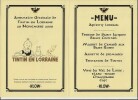 Menu du Déjeuner de l'Assemblée Générale de Tintin en Lorraine du 28 Novembre 2008, à l'Hôtel Ariane de Laxou.. ( Bandes Dessinées - Publicité ) - ...
