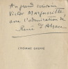 L'Homme greffé. ( Dédicacé ). René Spaeth sous le pseudonyme de René D'Alsace.