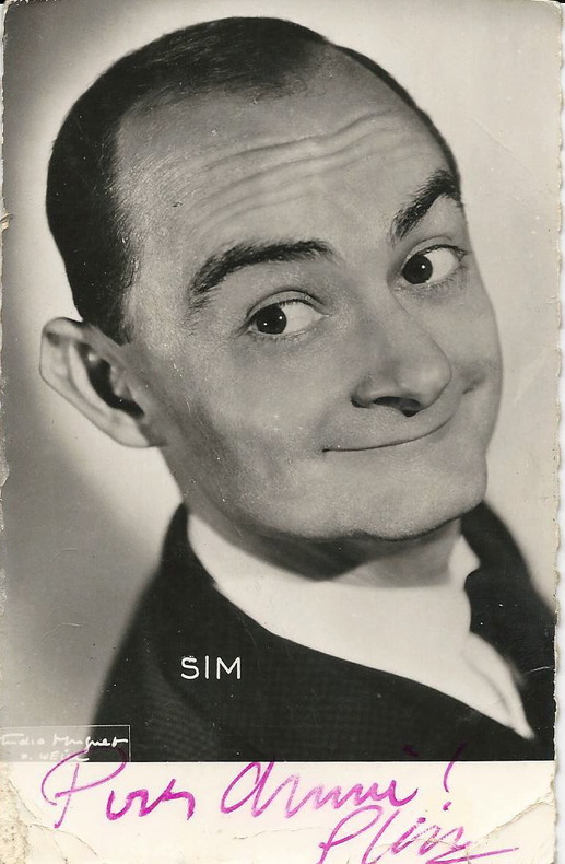 Carte postale dédicacée par Simon Berryer dit Sim. . ( Cinéma ) - Simon Berryer dit Sim.