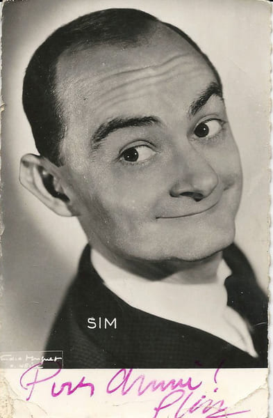 Carte postale d&eacute;dicac&eacute;e par Simon Berryer dit Sim. . ( Cin&eacute;ma ) - Simon Berryer dit Sim.