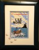 Tintin : Couverture en relief de " L'Île Noire ".. ( Bandes Dessinées ) - Georges Rémi dit Hergé - Tintin.
