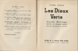 Les Dieux Verts. Nouvelle Mythologie écrite en Langue Verte, avec des illustrations de l'auteur. ( Un des 1430 exemplaires numérotés sur vélin, avec ...