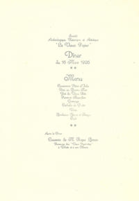 Hommage d'un " Vieux-Papiériste " à Adolphe Willette et à son oeuvre + Menu illustré par Maurice–Louis Henri Neumont pour la Société Archéologique, Historique et Artistique " Le Vieux Papier ", en date du 16 mars 1926.
