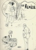 Magnifique planche originale " Coquine " de 2 dessins à l'encre de chine pour la revue " Le Rire ", intitulée " Le Remède ". ( Bandes Dessinées - ...