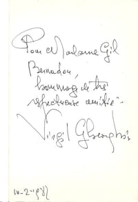 Mémoires : Le Témoin de La Vingt-Cinquième Heure. ( Avec belle dédicace, signée et datée, pleine page de Virgil C. Gheorghiu ).