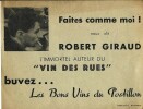 Niglo, clebs & greffiers. ( Avec 2 papillons publicitaires mettant en scène Robert Giraud pour " Les Bons vins du Postillon ".. Robert Giraud. 