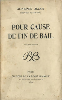 Pour Cause de fin de Bail. ( Oeuvres Anthumes ).