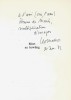 Mort au Bowling. ( Avec cordiale dédicace autographe, signée de Léo Malet, à son ami le célèbre photographe Bruno de Monès ).. Léo Malet sous le ...