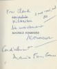 Maurice Fombeure. ( Avec belle dédicace de Jean Rousselot, contresignée par Maurice Fombeure, à Claude Wildenstein ).. Jean Rousselot - Maurice ...