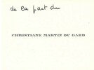 L'Âge d'Or. Récit. ( Exemplaire du service de presse avec carte hommage de Christiane Martin du Gard ).. Pierre Herbart.