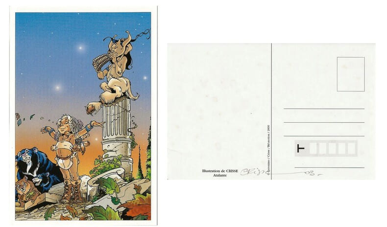 Carte Postale " Atalante ", sign&eacute; par Didier Chrispeels dit Crisse.. ( Bandes Dessin&eacute;es ) - Didier Chrispeels dit Crisse.