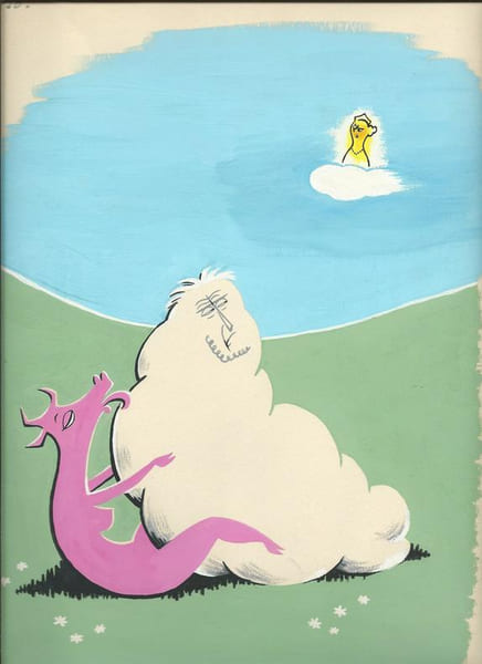 Superbe gouache originale de Lucien Log&eacute; intitul&eacute; " IO ". . ( Dessins Originaux ) - Lucien Log&eacute;.