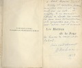 Les Maîtres de la Peur. ( Avec magnifique dédicace autographe, pleine page, d'Albert Dubeux à l'écrivain Abel Moreau ).. ( Fantastique ) - André de ...