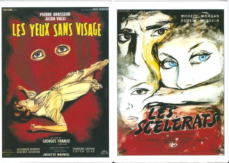 S&eacute;rie de 6 cartes postales reprenant diff&eacute;rentes couvertures d'&eacute;ditions originales de Fr&eacute;d&eacute;ric Dard et San-Antonio. Fr&eacute;d&eacute;ric Dard.