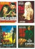 Série de 6 cartes postales reprenant différentes couvertures d'éditions originales de Frédéric Dard et San-Antonio. Frédéric Dard.