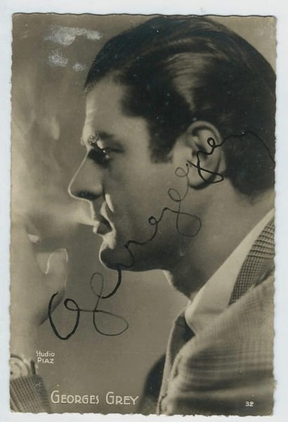 Carte postale d&eacute;dicac&eacute;e par Georges Grey. . ( Cin&eacute;ma ) - Georges Grey.