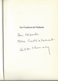 Les Couleurs de l'Infamie. ( Dédicacé )