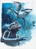 Une Aventure de Bob Morane : Le Lagon aux Requins. ( Tirage de luxe à 50 exemplaires numérotés + carnet de croquis + 2 ex-libris signé ). ( Bob Morane ...