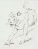 Superbe dessin original, signé par André Chéret, sur feuille, représentant un chat.. ( Bandes Dessinées - Rahan ) - André Cheret.