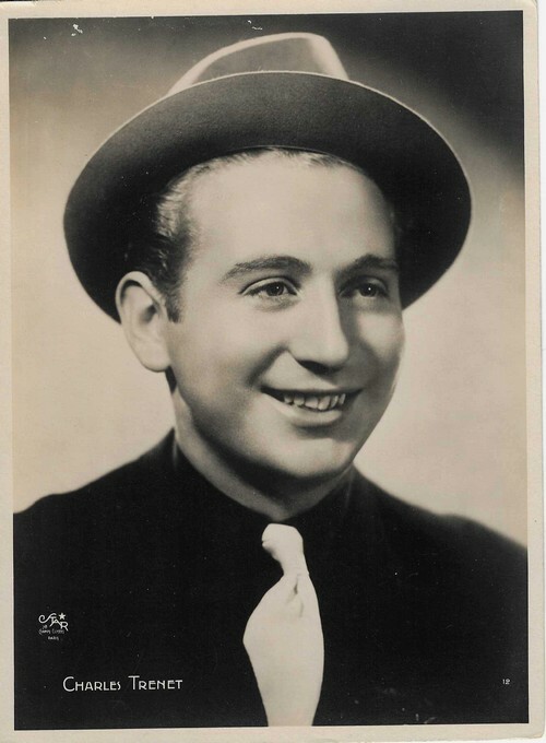 Magnifique photographie " Star " en tirage noir et blanc, argentique, de Charles Trenet.. ( Photographies - Musique - Chanson ) - Charles Trenet.