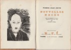 Nouvelles Noces.  ( Tirage à 650 exemplaires, numérotés sur vélin, avec dédicace de Pierre-Jean Jouve à Paul Souday sur carte de visite ).. ...