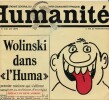 Wolinski dans " L'Huma ". ( Avec dessin original, signé, pleine page de Georges Wolinski ).. ( Dessins Originaux ) - Georges Wolinski - René Andrieu.