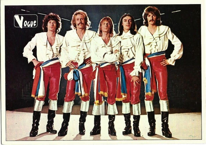 Carte Postale, Hit Collection, Figurine Panini n&deg; 91 : Martin Circus (Bob Brault, Sylvain Pauchard, Ren&eacute; Gu&eacute;rin, G&eacute;rard Blanc, Alain Pewzner, G&eacute;rard ...