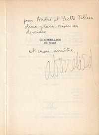 Le Corbillard de Jules. ( Exemplaire du service de presse avec belle dédicace et superbe lettre autographe de Alphonse Boudard à André Tillieu + article de ce dernier ).