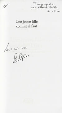 Une Jeune Fille comme il faut. ( Tirage spécial hors commerce, à 10 exemplaires numérotés et dédicacés par Ramon Pipin, réservés à ma librairie. On joint en bonus un fascicule de 24 pages au format 13,5 x 12,5 cm, intitulé " Perles à Pipin ", illustré par Olivier Legan ).