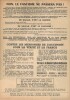 Magnifique affichette édité par le Parti Communiste Français, contre le Général de Gaulle, illustrée en lithographie par André Fougeron et intitulée : ...