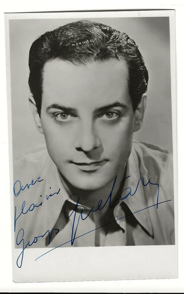 Carte postale d&eacute;dicac&eacute;e par Georges Gu&eacute;tary.. ( Cartes Postales - Chanson Fran&ccedil;aise ) - Georges Gu&eacute;tary.