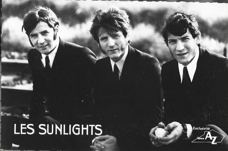 Carte postale du groupe français " Les Sunlights ".. ( Cartes Postales - Chanson Française - Rock'n'Roll ) - Les Sunlights - Michel Laguens.
