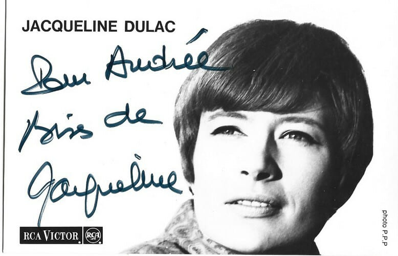 Carte postale RCA sign&eacute;e par Jacqueline Dulac.. ( Cartes Postales - Chanson Fran&ccedil;aise ) - Jacqueline Dulac.