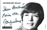 Carte postale RCA signée par Jacqueline Dulac.. ( Cartes Postales - Chanson Française ) - Jacqueline Dulac.