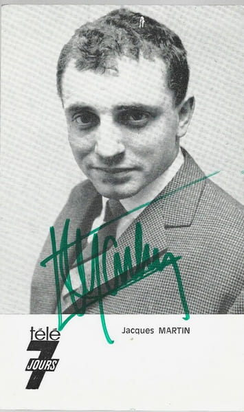 Carte postale T&eacute;l&eacute; 7 Jours sign&eacute;e par Jacques Martin.. ( Cartes Postales - T&eacute;l&eacute;vision ) - Jacques Martin.