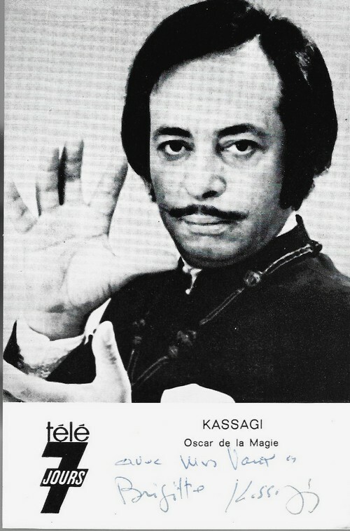 Carte postale Télé 7 Jours dédicacée par Kassagi.. ( Cartes Postales - Magie ) - Kassagi.