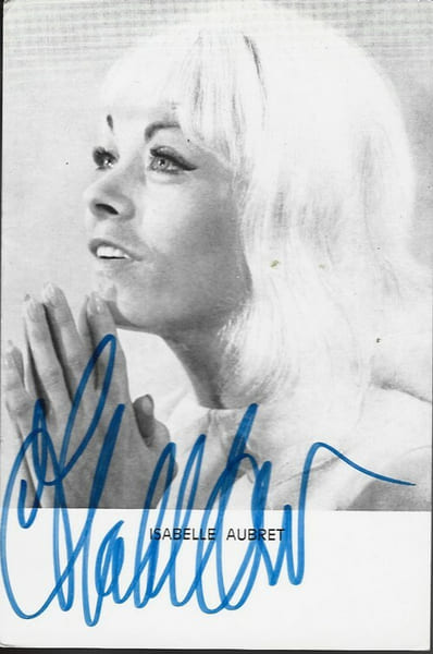 Carte postale Marie-Claire sign&eacute;e par Isabelle Aubret.. ( Cartes Postales - Chanson Fran&ccedil;aise ) - Isabelle Aubret.
