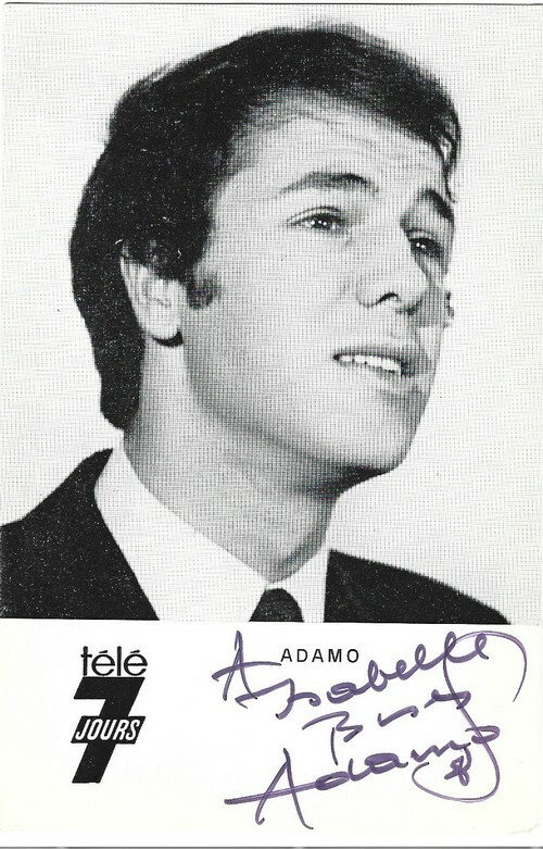 Carte postale Télé 7 Jours dédicacée par Salvatore Adamo.. ( Cartes Postales - Chanson Française ) - Salvatore Adamo.
