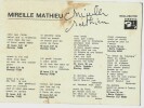 Carte postale Barclay, couleurs, signée par Mireille Mathieu.. ( Cartes Postales - Chanson Française ) - Mireille Mathieu.