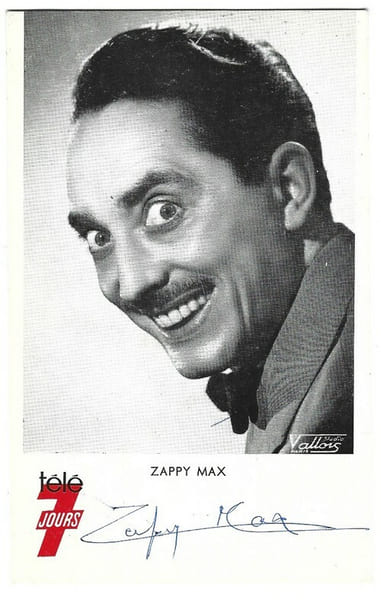 Carte postale T&eacute;l&eacute; 7 Jours d&eacute;dicac&eacute;e par Zappy Max.. ( Cartes Postales - Radio ) - Max Doucet dit Zappy Max.