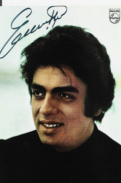 Carte postale Philips, couleurs, sign&eacute;e par Enrico Macias.. ( Cartes Postales - Chanson Fran&ccedil;aise ) - Enrico Macias.