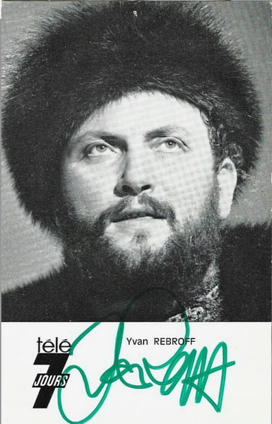 Carte postale T&eacute;l&eacute; 7 Jours sign&eacute;e par Yvan Rebroff.. ( Cartes Postales - Chanson Fran&ccedil;aise ) - Yvan Rebroff.