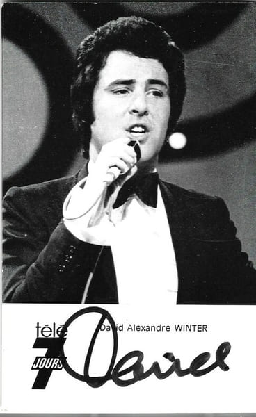 Carte postale T&eacute;l&eacute; 7 Jours sign&eacute;e David Alexandre Winter.. ( Cartes Postales - Chanson Fran&ccedil;aise ) - Lion Kleerekoper dit David Alexandre Winter.