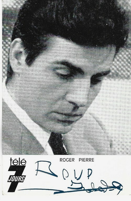 Carte postale Télé 7 / Paris Match Jours signée par Roger Pierre.. ( Cartes Postales - Humour - Music-Hall ) - Roger Pierre.