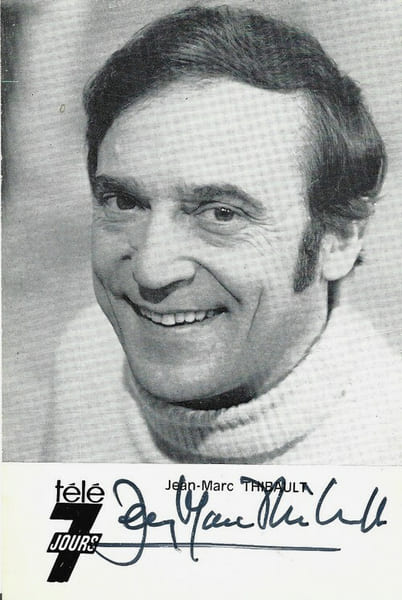 Carte postale T&eacute;l&eacute; 7 Jours sign&eacute;e par Jean-Marc Thibault.. ( Cartes Postales - Humour - Music-Hall ) - Jean-Marc Thibault.