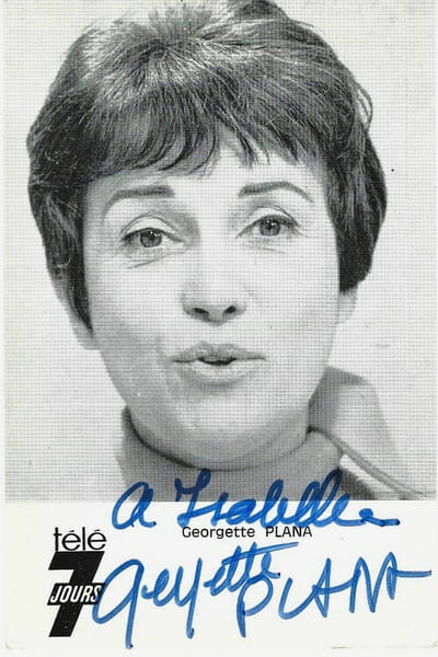 Carte postale T&eacute;l&eacute; 7 Jours d&eacute;dicac&eacute;e par Georgette Plana.. ( Cartes Postales - Chanson Fran&ccedil;aise ) - Georgette Plana.