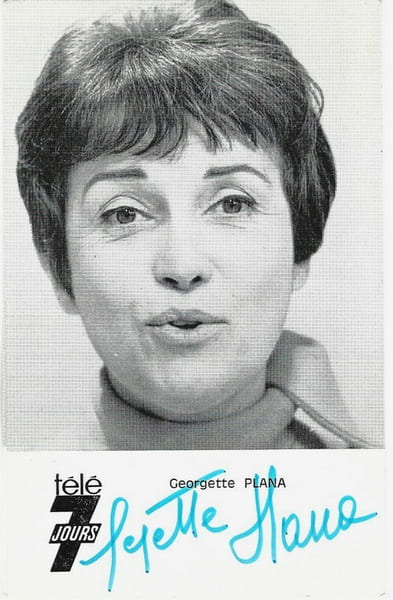 Carte postale T&eacute;l&eacute; 7 Jours sign&eacute;e par Georgette Plana.. ( Cartes Postales - Chanson Fran&ccedil;aise ) - Georgette Plana.