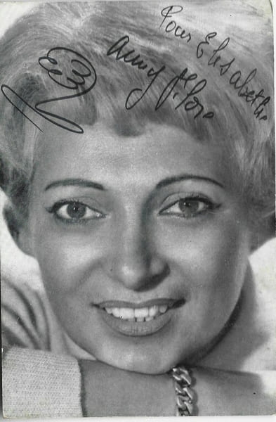 Carte postale Path&eacute; d&eacute;dicac&eacute;e par Anny Flore.. ( Cartes Postales - Chanson Fran&ccedil;aise ) - Anny Flore.